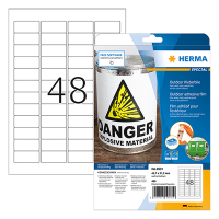 Herma 9531 étiquettes pour l'extérieur résistantes aux intempéries A4 45,7 x 21,2 mm (480 étiquettes) - blanc 230532