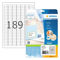 Herma Premium 4333 étiquettes adhésives permanentes A4 25,4 x 10 mm (4725 étiquettes) - blanc 230588
