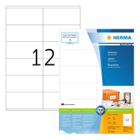 Herma Premium 4635 étiquettes adhésives permanentes A4 105 x 48 mm (2400 étiquettes) - blanc 230566
