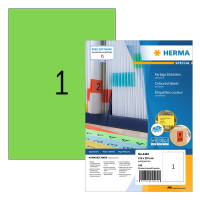Herma Special 4404 permanent hechtende etiketten A4 210 x 297 mm groen (100 etiketten) 230792
