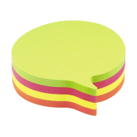 Info Notes notes autocollantes en forme de bulle de dialogue 70 x 70 mm (200 feuilles) - assorti 303235