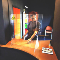 Jalema écran de sécurité transparent avec trappe 75 x 80 cm 405069