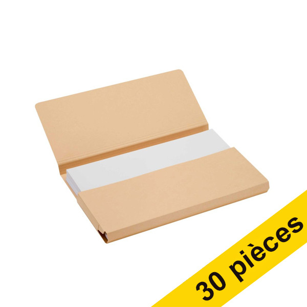 Offre : 3x Jalema Secolor Pocket-file pochette documents en carton A4 (10 pièces) - chamois 234797 - 1