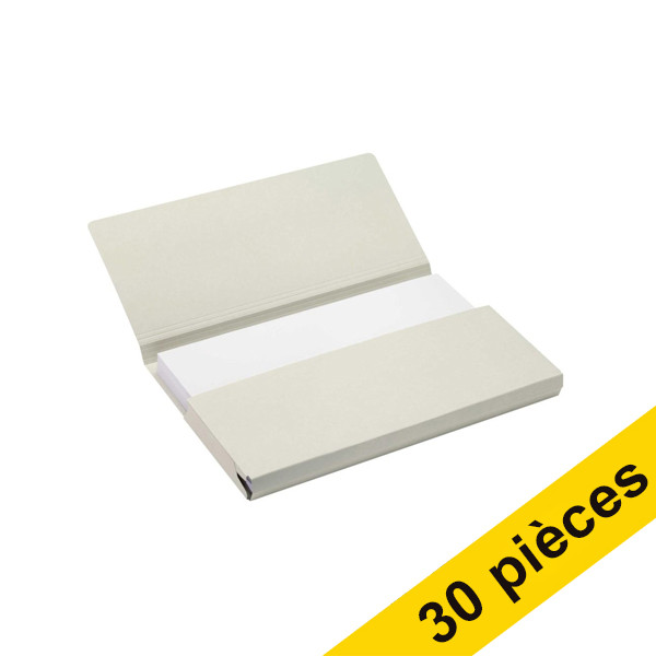 Offre : 3x Jalema Secolor Pocket-file pochette documents en carton A4 (10 pièces) - gris 234799 - 1