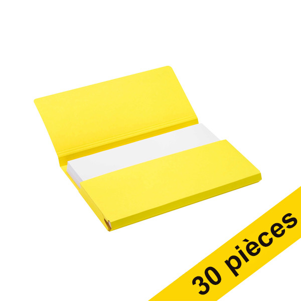 Offre : 3x Jalema Secolor Pocket-file pochette documents en carton A4 (10 pièces) - jaune 234798 - 1