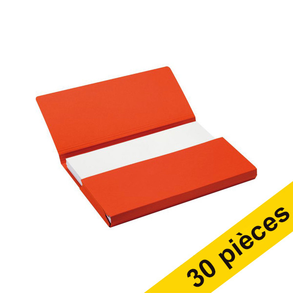 Offre : 3x Jalema Secolor Pocket-file pochette documents en carton A4 (10 pièces) - rouge 234801 - 1