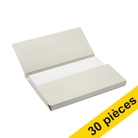 Offre : 3x Jalema Secolor Pocket-file pochette documents en carton folio (10 pièces) - gris