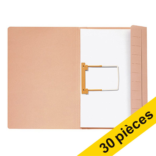 Offre : 3x Jalema Secolor chemise de classement à clip A4 (10 pièces) - chamois 234812 - 1