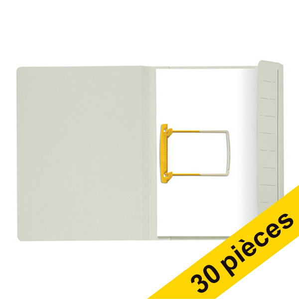 Offre : 3x Jalema Secolor chemise de classement à clip A4 (10 pièces) - gris 234814 - 1