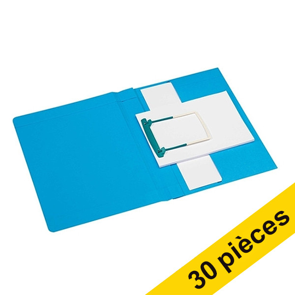 Offre : 3x Jalema Secolor chemise de classement à clip plus A4 (10 pièces) - bleu 234817 - 1