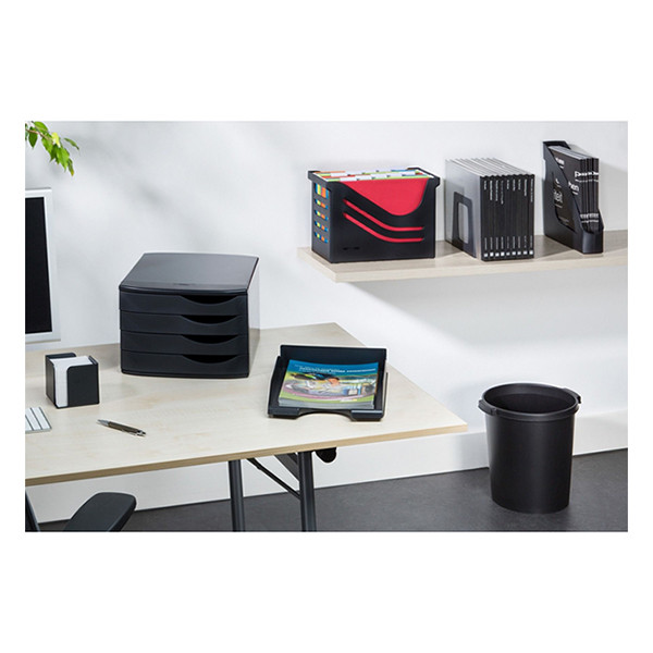 Re-Solution boîte à dossiers suspendus avec cinq dossiers suspendus colorés - noir 234641 - 2