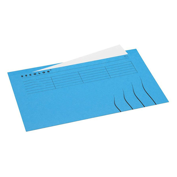Jalema Secolor chemise pour dossier lignée avec onglet folio (25 pièces) - bleu 234737 - 1