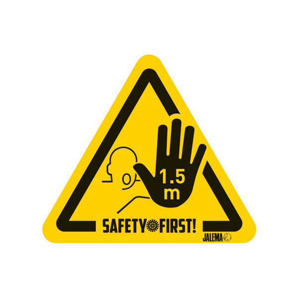 Jalema autocollant d'avertissement pour garder distance "main" (4 pièces) 234750 - 1