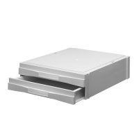 Jalema cassette d'empilement avec 2 tiroirs mi-hauteur - gris 234651