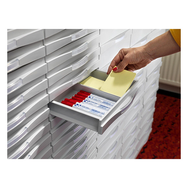 Jalema cassette d'empilement avec 2 tiroirs mi-hauteur - gris 234651 - 3