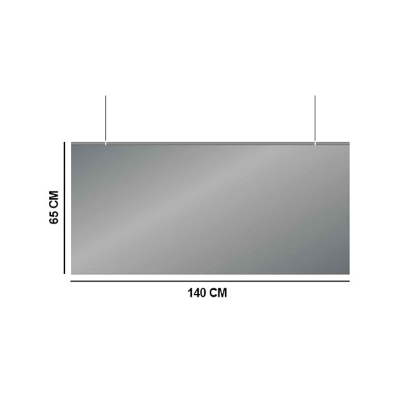 Jalema paravent flexible suspendu 140 cm transparent 234759 - 1