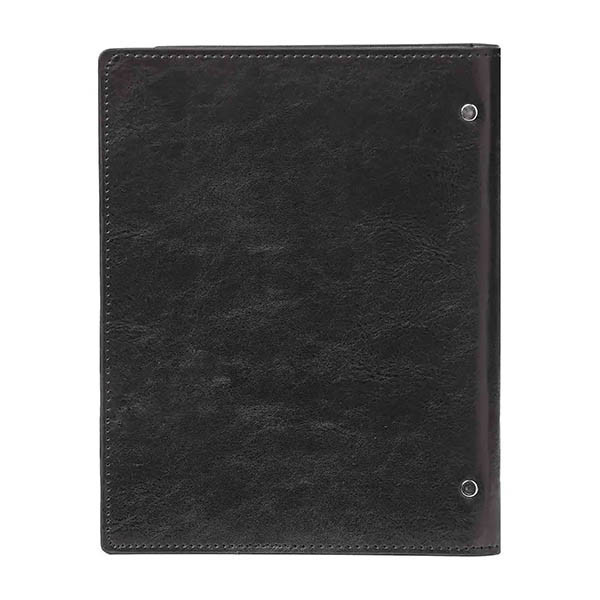 Kalpa A5 organiseur compact avec recharge d'agenda semainier avec répartition par heure (1 semaine sur 2 pages) bilingue - noir 262572 - 3