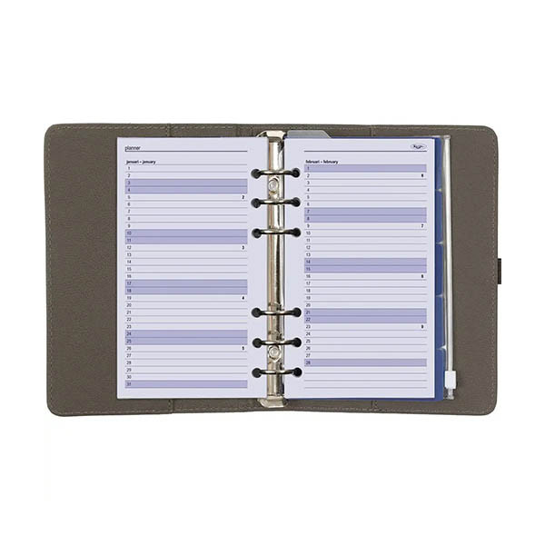Kalpa Personal organiseur avec agenda semainier grainé (1 semaine sur 2 pages) 4 langues - gris 406164 - 5