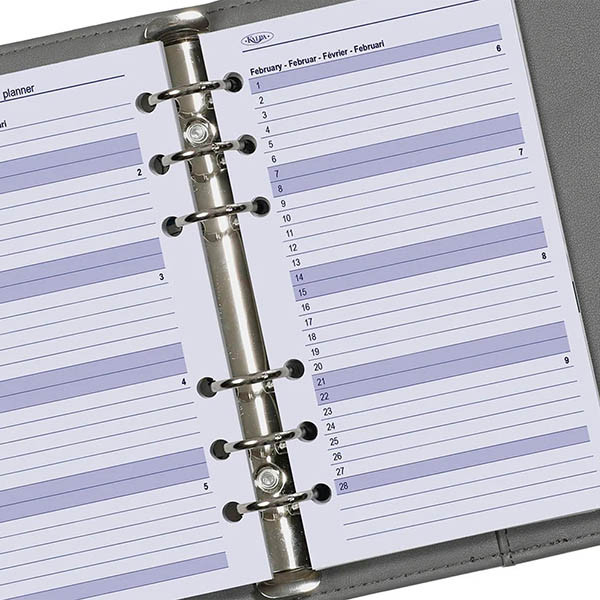 Kalpa Personal recharge d'agenda semainier 2027 (1 semaine par 2 pages) 4 langues 262597 - 4