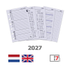 Kalpa Pocket organiseur avec agenda semainier grainé (1 semaine sur 2 pages) 4 langues - gris 406167 - 7