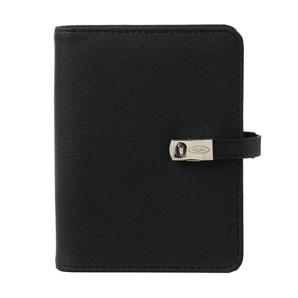Kalpa Pocket organiseur avec agenda semainier grainé (1 semaine sur 2 pages) 4 langues - noir 406196 - 1