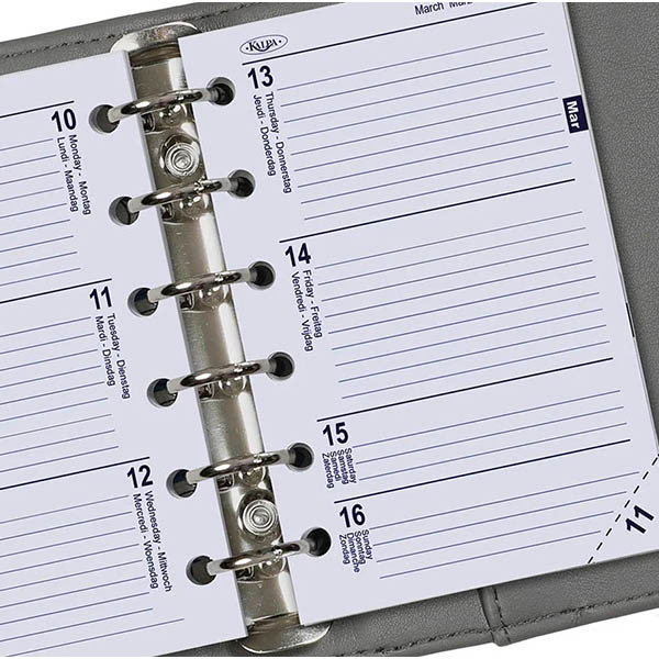 Kalpa Pocket recharge d'agenda semainier 2027 (1 semaine sur 2 pages) 4 langues 262598 - 6