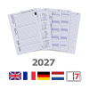 Kalpa organiseur A5 avec agenda semainier à horaires grainé (1 semaine sur 2 pages) 4 langues - gris 406160 - 8