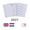 Kalpa organiseur A5 avec agenda semainier à horaires grainé (1 semaine sur 2 pages) 4 langues - noir 406190 - 7