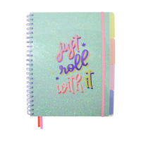 Kangaro Bonjour Babe cahier à spirale A4 ligné 4 onglets 70 g/m² 100 feuilles citation 056704