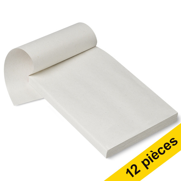 Offre : 12x Kangaro bloc de brouillon vierge 67,5 x 110 mm 100 feuilles 056770 - 1