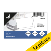 Offre : 12x Kangaro fiche Bristol vierge 90 x 55 mm (100 pièces)