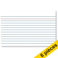 Offre : 6x Kangaro fiche Bristol lignée 148 x 105 mm (100 pièces)