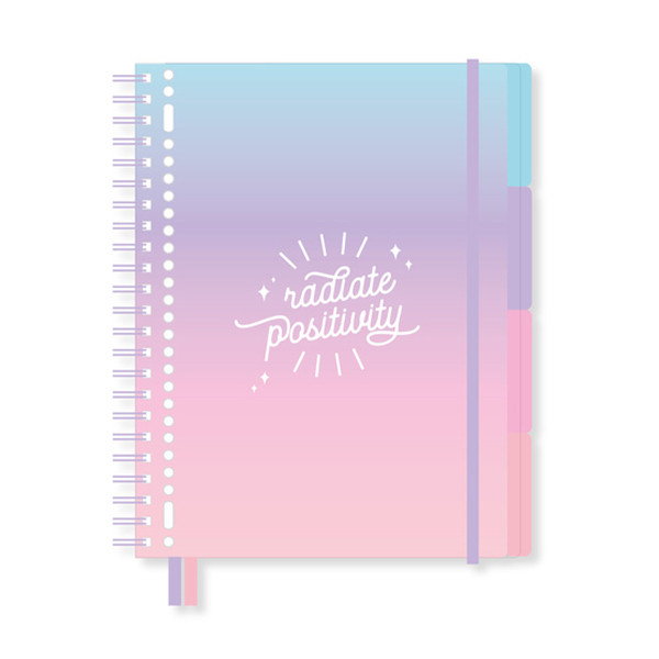 Kangaro Purple Passion cahier à spirale A4 ligné 4 onglets 70 g/m² 100 feuilles - citation 056727 - 1