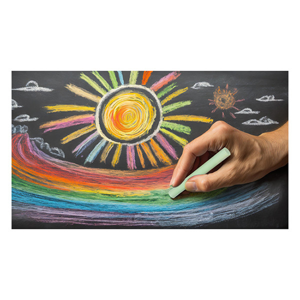 Kangaro craies de tableau colorées 100 pièces 205464 - 4