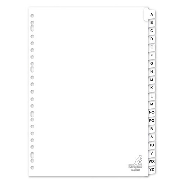 Kangaro intercalaires A4 en carton avec onglets A-Z (23 trous) - blanc 206799 - 1