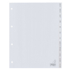 Kangaro intercalaires A4 en plastique avec 12 onglets mensuels (4 trous) - gris 206791 - 1
