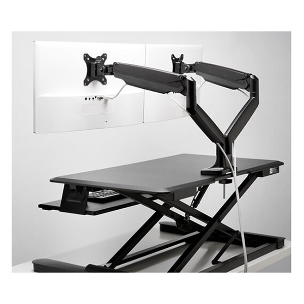 Kensington Smartfit one-touch bras d'écran à ressort à gaz pour 2 écrans (avec pince et oeillet) - noir 230158 - 4
