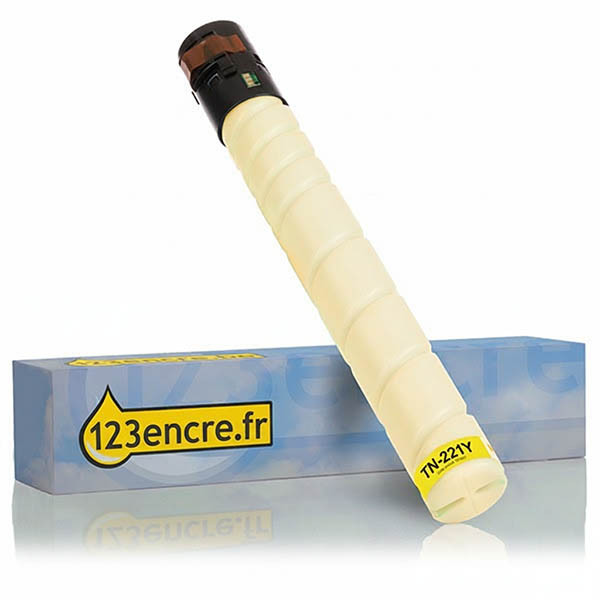 Konica Minolta TN-221Y (A8K3250) toner (marque 123encre) - jaune 072987 - 1