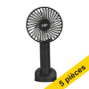 Offre : 5x LGP ventilateur à main - noir 828239 - 1