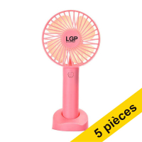 Offre : 5x LGP ventilateur à main - rose 828242