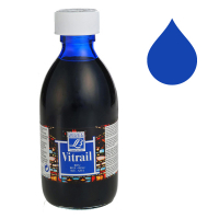 Lefranc Bourgeois Vitrail peinture pour verre et porcelaine 025 (250 ml) - bleu 405093
