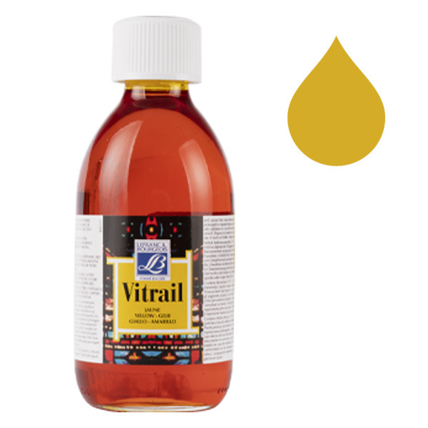 Lefranc Bourgeois Vitrail peinture pour verre et porcelaine 199 (250 ml) - jaune 405098 - 1