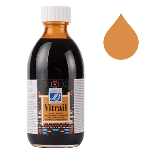 Lefranc Bourgeois Vitrail peinture pour verre et porcelaine 231 (250 ml) - jaune orange 405100 - 1