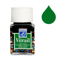 Lefranc Bourgeois Vitrail peinture pour verre et porcelaine 534 (50 ml) - vert intense 405106