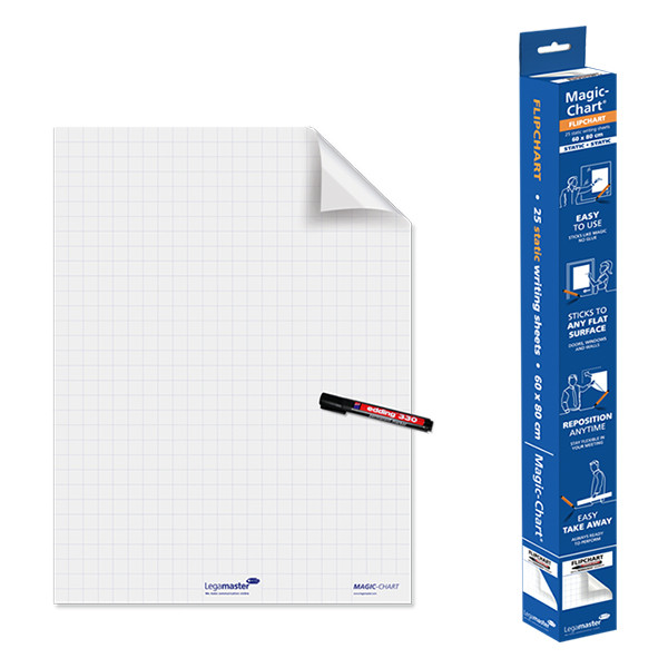 Legamaster Magic-Chart chevalet de conférence 60 x 80 cm (25 feuilles) 262000 - 1