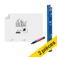 Offre : 2x Legamaster Magic-Chart XL feuille de tableau de conférence 90 x 120 cm
