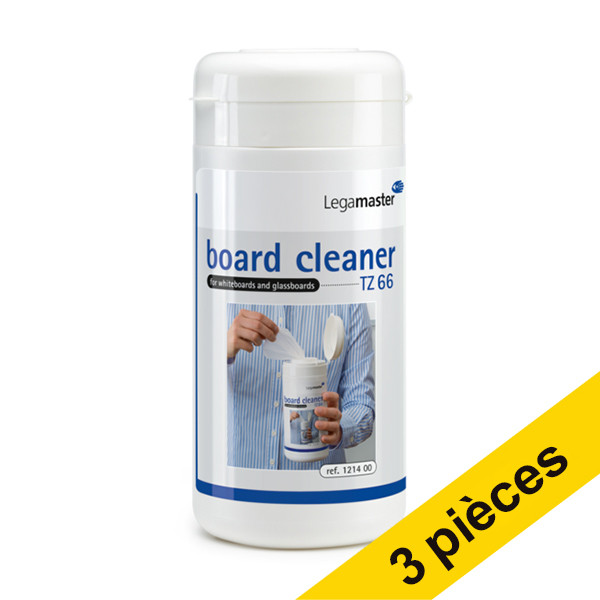 Offre : 3x Legamaster TZ66 lingettes nettoyantes pour tableau blanc (100 pièces) 262081 - 1