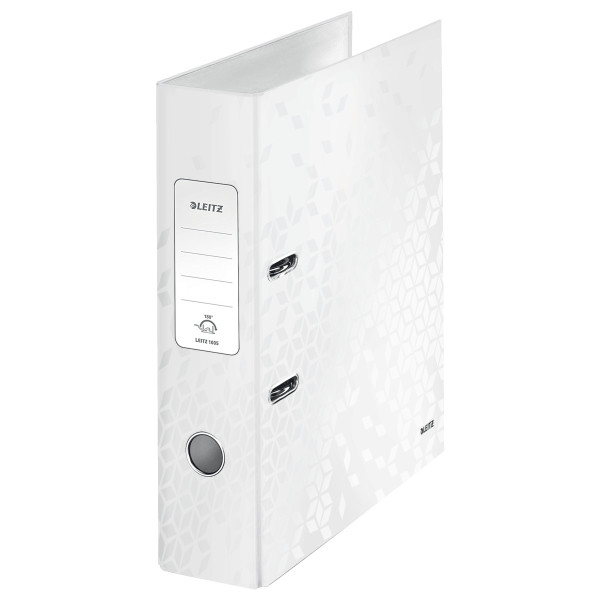 Leitz 180° WOW classeur A4 carton 80 mm - blanc métallisé 202952 - 1