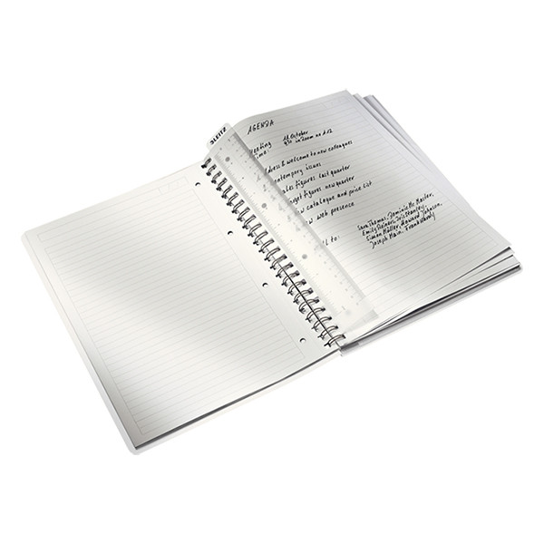Leitz 4637 WOW cahier à spirale A4 ligné 80 g/m² 80 feuilles - bleu métallisé 211982 - 2