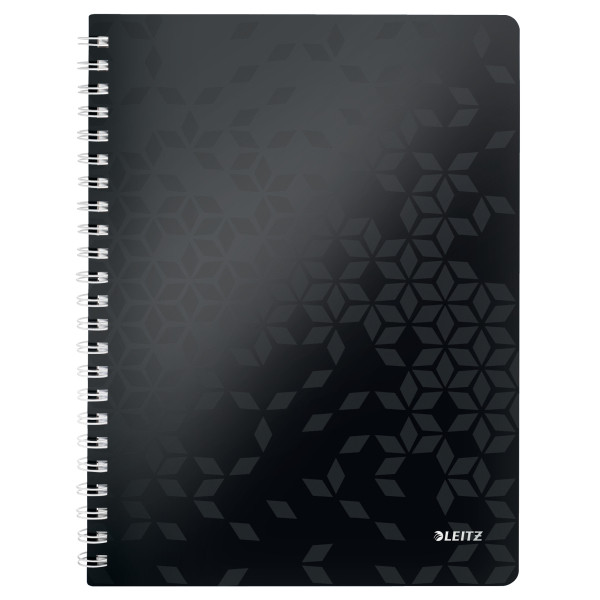 Leitz 4637 WOW cahier à spirale A4 ligné 80 g/m² 80 feuilles - noir 226218 - 1